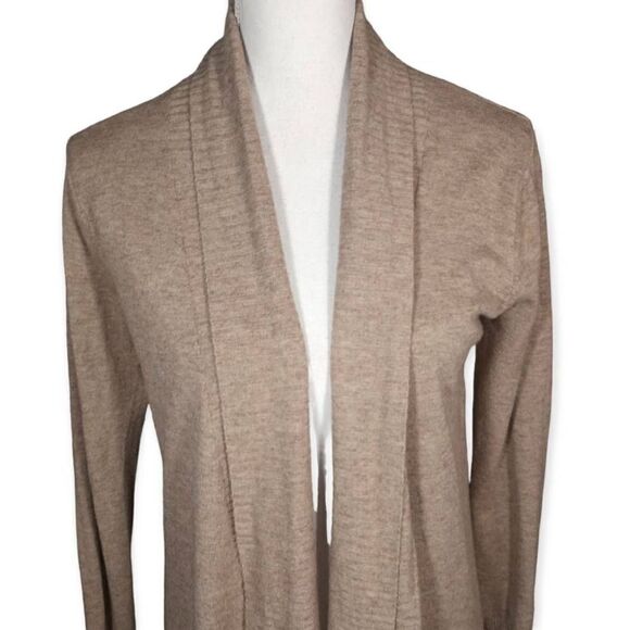 PINK CLOVER BEIGE TASSEL HEM CARDIGAN SZ.S EUC - Picture 2 of 8